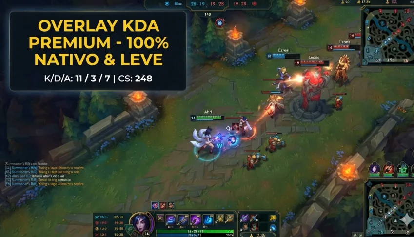Overlay de Métricas KDA Premium para OBS Studio