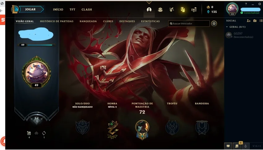 Conta de lol nivel 49 - 28 campeões - Temporada passada Gold