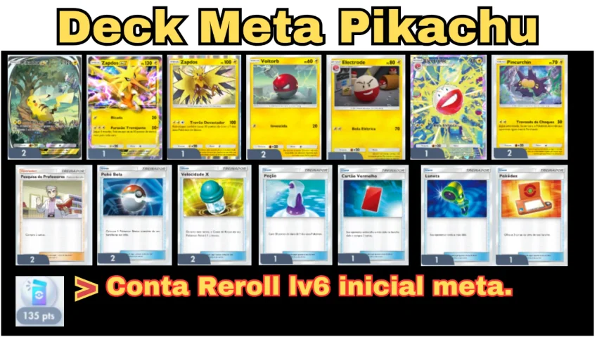 Pokemon Pocket - Deck meta pikachu 70%