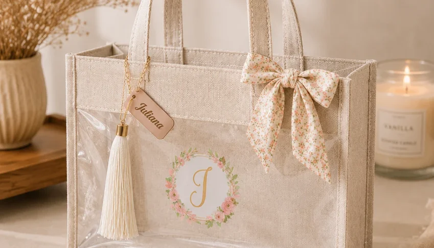 Sacola Personalizada Estilo Juta Grande