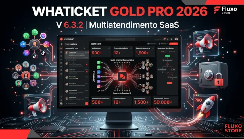 Whaticket Gold Pro 2026 V 6.3.2: Multiatendimento SaaS