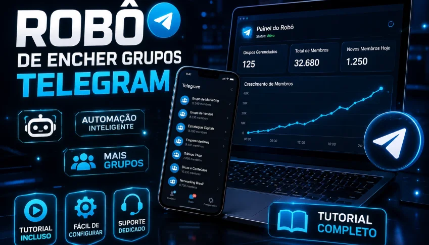 Encha Grupos no Telegram em Minutos 🤖🚀