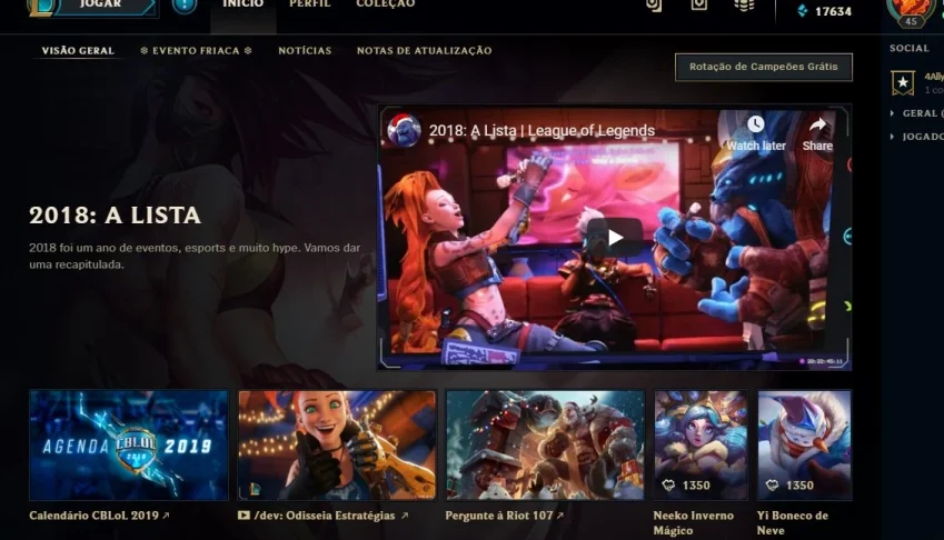Conta League of Legends