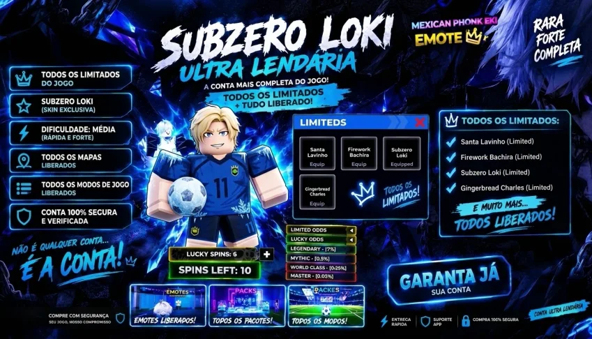 Subzero Loki Ultra Lendária! A Conta Definitiva De Blue Lock