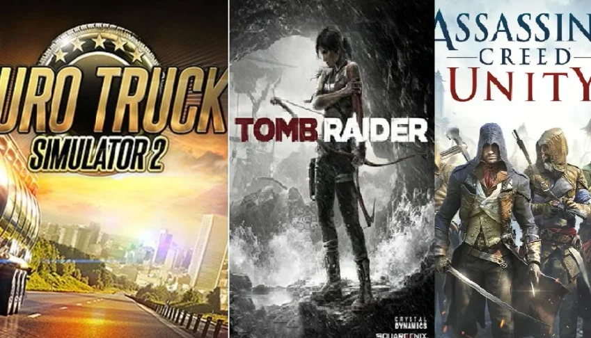Conta STEM com EURO TRUCK + AC Unity + Tomb Raider
