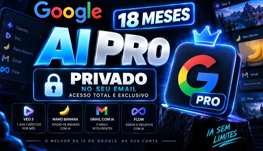 Gemini Pro + Antigravity + Flow 18 mes/30 dias de garantia!