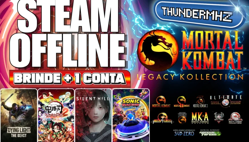 Mortal Kombat Legacy Kollection + 33Jogos - Steam Offline