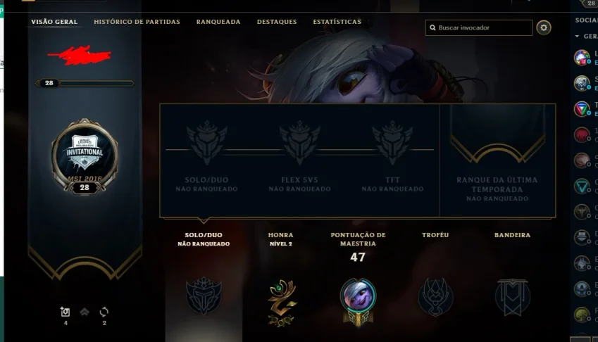 Conta lol, lv 28, 16 champs, Riot Kayle