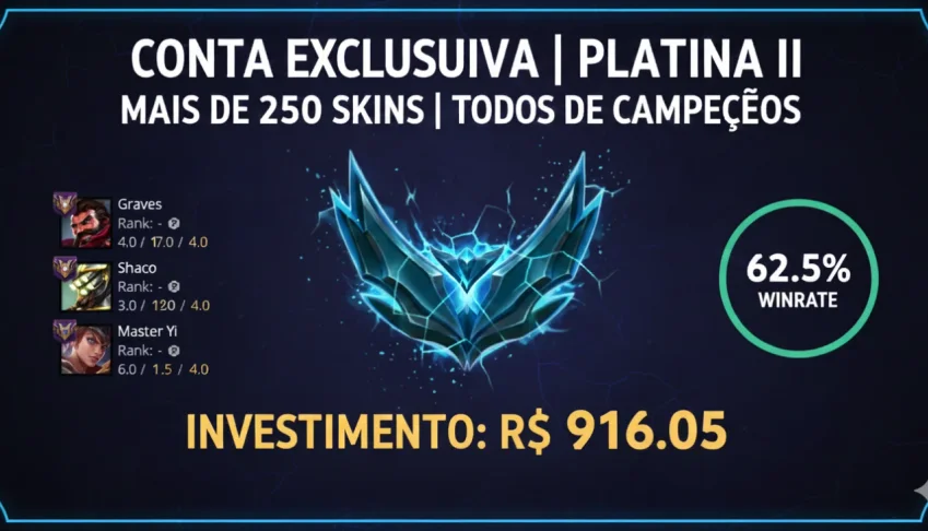 Conta Exclusiva: Todos Os Campeões +250Skins $960 Gastos