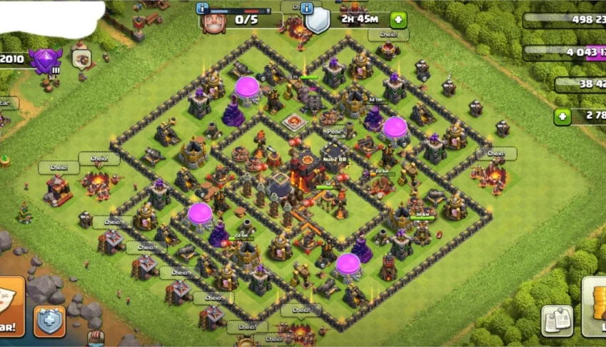 Clash of Clans CV 10 + 2.780 gemas & 2 skins
