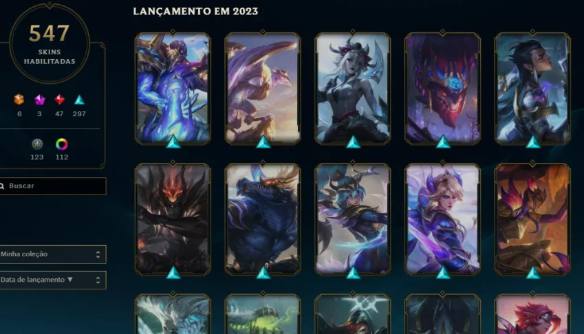 Conta Esmeralda com mais de 500 skins