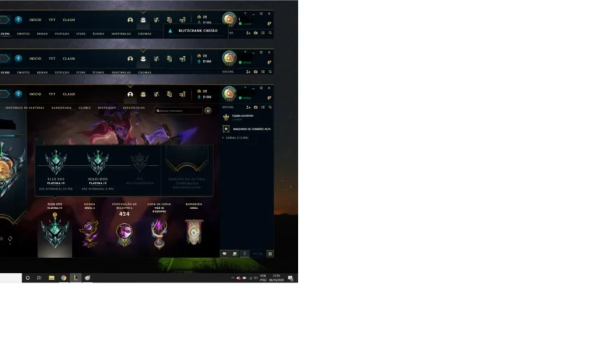 CONTA LOL PLATINA 143 SKINS