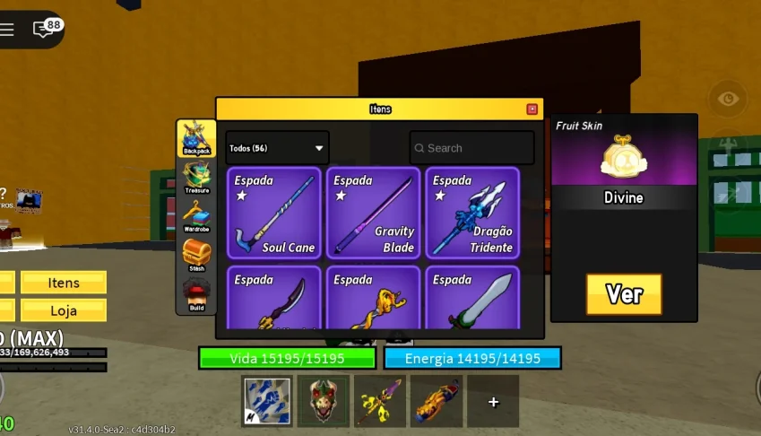 Conta Blox Fruit 95% De Tudo Do Jogo.