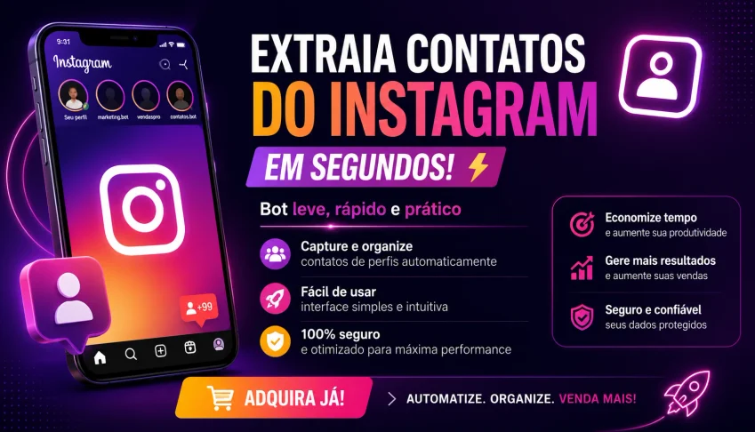 Extractor de contatos Instagram-Phoenix Numeros e emails