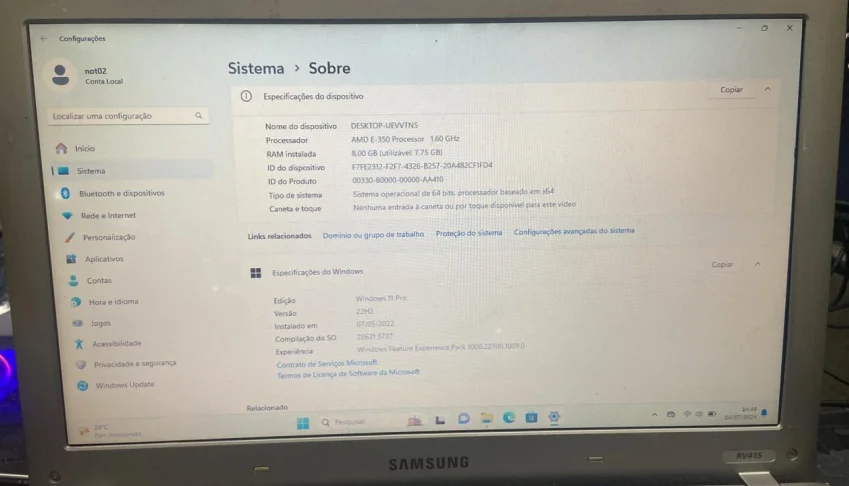Note Book Samsung Rv415