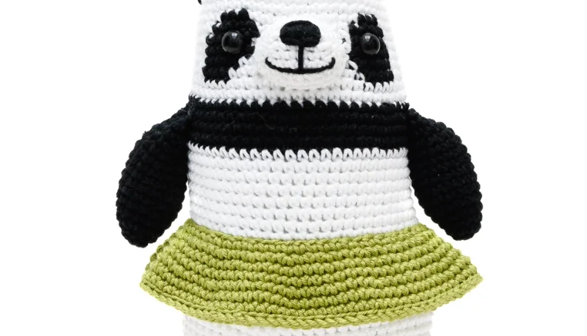Panda de Saia em Amigurumi