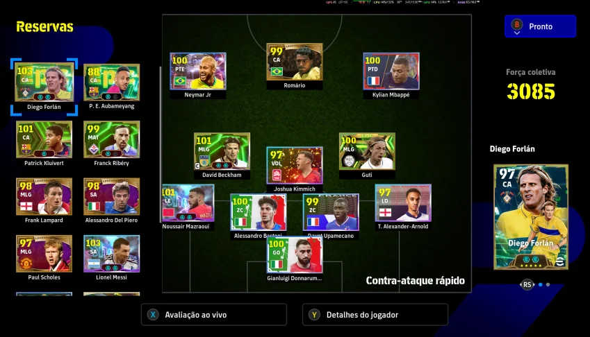 Conta efootball PC/STEAM full acesso guti,romario,messi e +