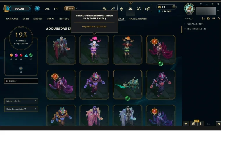 Conta League Of Legends Nível 1196 | Todos os Campeões Desde