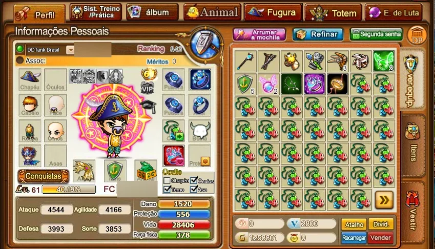 conta lvl 61 S1 ddtank brasil