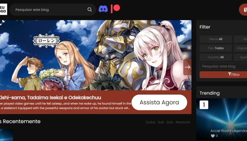 Template Blogger Site de Animes Promoção Imperdível