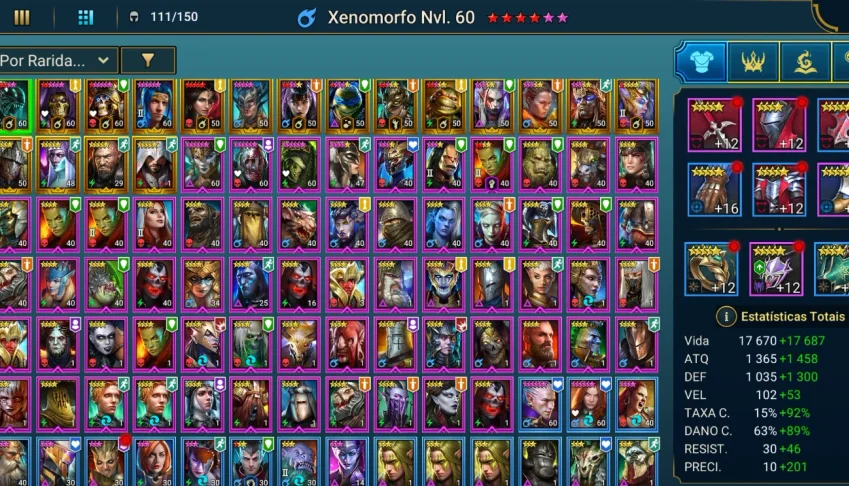 Raid Shadow Legends - 10280 diamantes - 18 Lendários