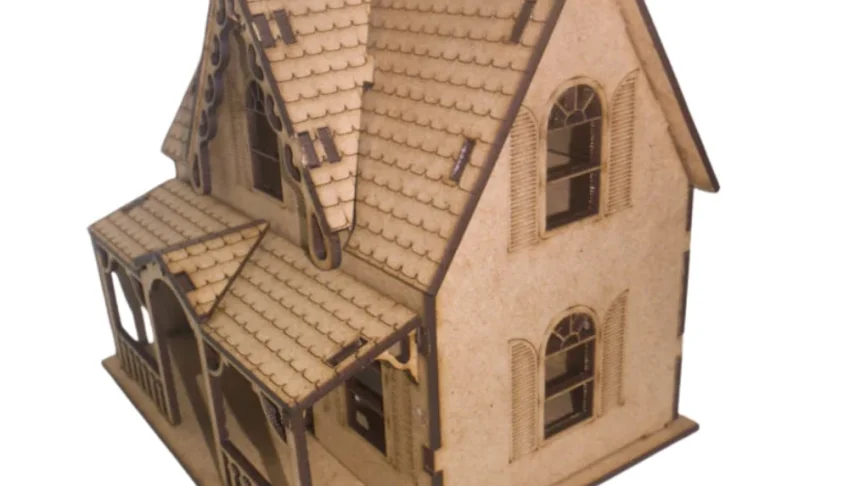 Mini Casinha Gotica, Moderna em MDF - Estilo e Diversão