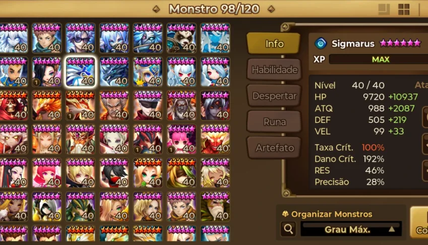 Conta Summoners war
