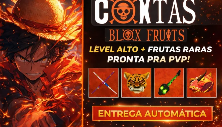 Conta Blox Fruits FULL UPADA 🔥 | Level Alto + Frutas Raras