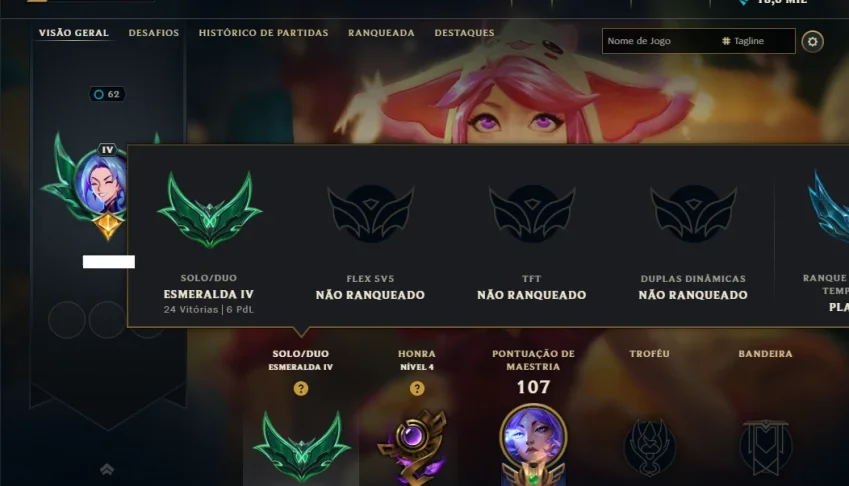 Esmeralda 4 com 60 Champs e 22 Skins