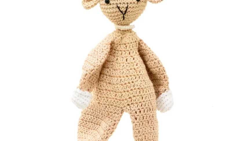 Naninha Ovelha Amigurumi Artesanal Bebê Objeto Apego Sono
