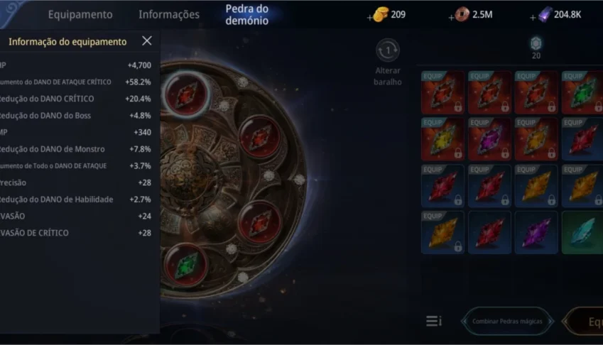 CONTA SA13 MIR4 MAGO LVL 70 83K PET VERMELHOS