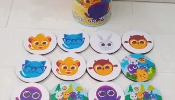 Kit 45 Jogos da Memória Personalizados com 16 Peças