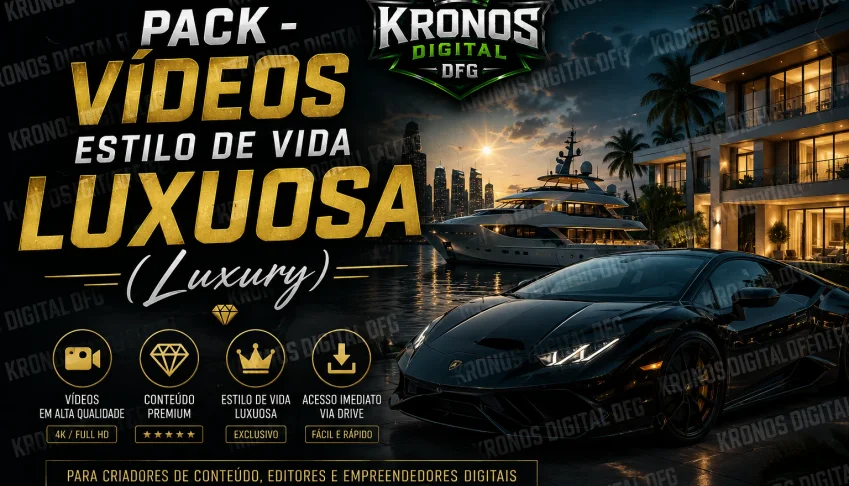 Pack - Vídeos Estilo de Vida LUXUOSA (Luxury)