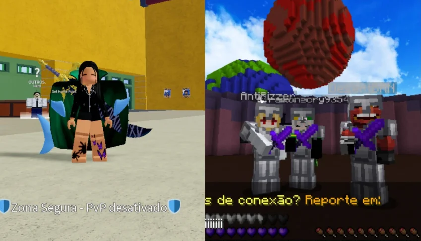 Roblox: Bloxfruits E Minecraft: Java, Combo 2 Em 1