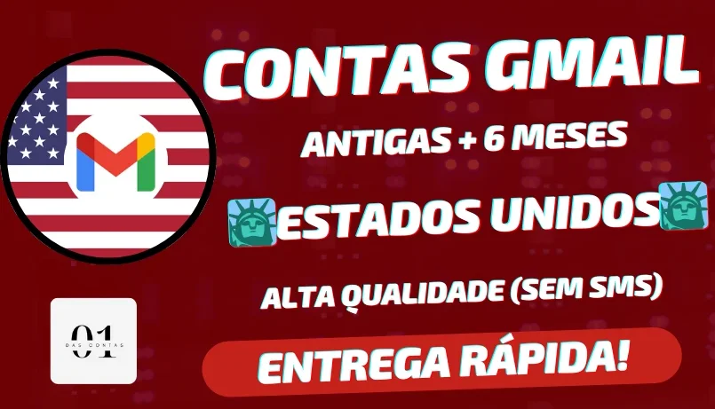 CONTAS GMAIL + 6 MESES 🗽 IP USA🗽 [ALTA QUALIDADE] +SEM SMS