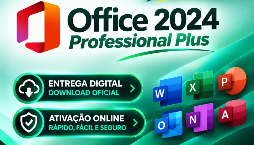 ⭐ Office 2024 Professional Plus Vitalício - C/ Nota Fiscal ⭐