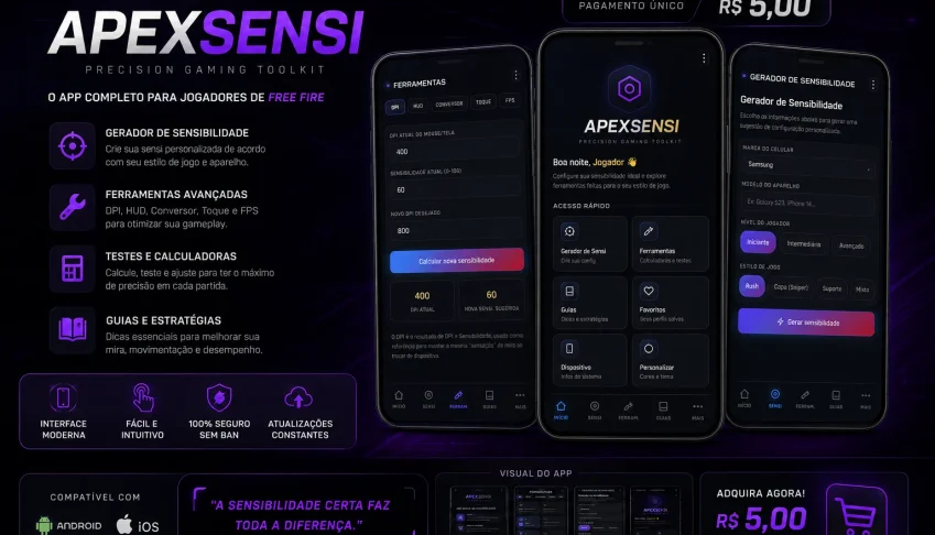 ApexSensi — Gerador de Sensibilidade + Ferramentas para FF