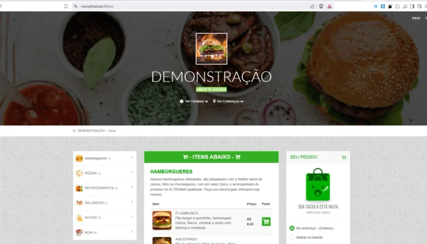 Script Php Cardápio Multilojas Integrado