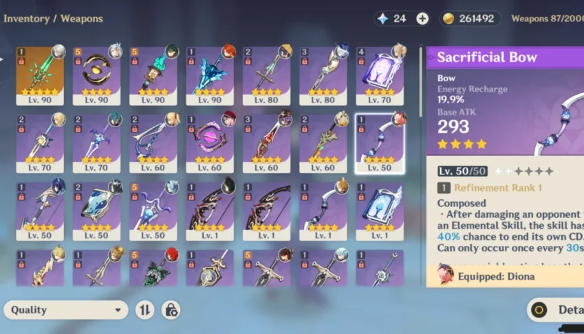 Genshin impact account, well built, AR 56, Read Description!