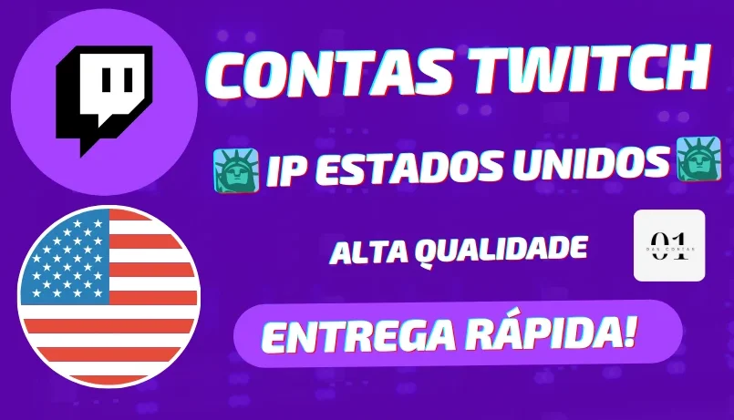CONTAS TWITCH 🗽 IP USA 🗽 [ALTA QUALIDADE] + ENTREGA RÁPIDA