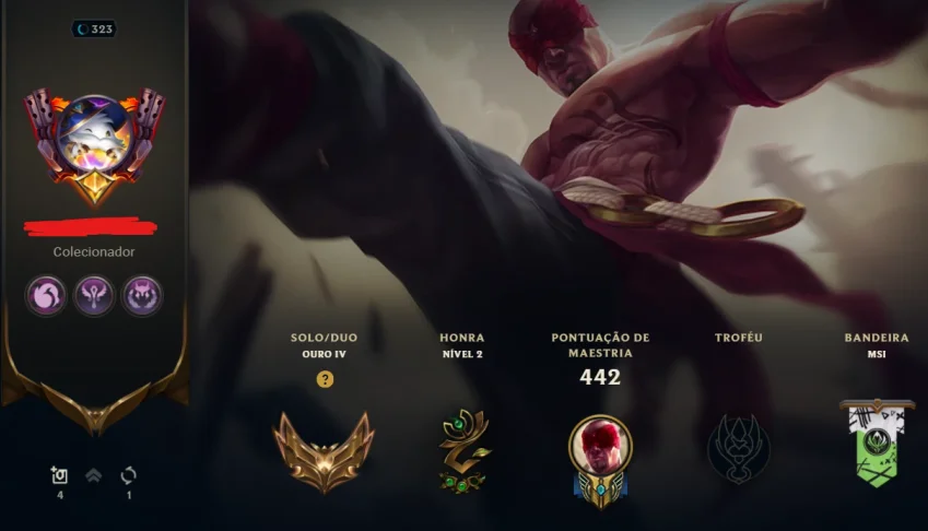 Conta Gold LoL - Lvl 323/98 Skins/175 Emotes/20 Sentinelas