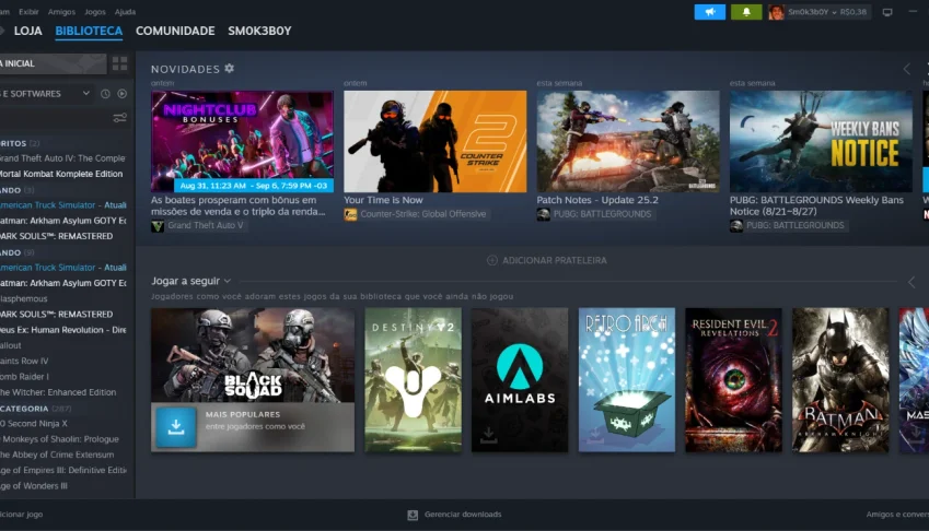 Vendo conta Steam