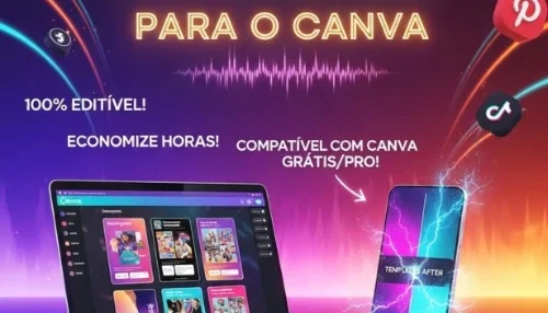 Kit Perfil Profissional  Mais de 700 Posts Canva