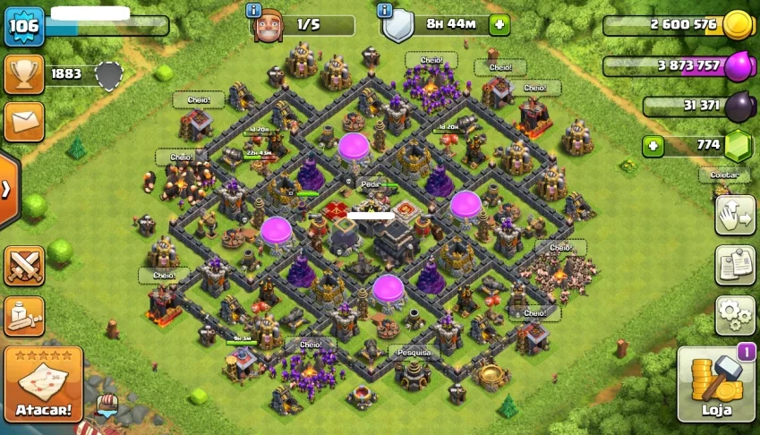 CLASH OF CLANS CV 9 LVL 106