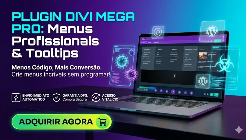 PLUGIN DIVI MEGA PRO: Menus e Tooltips Profissionais para Di