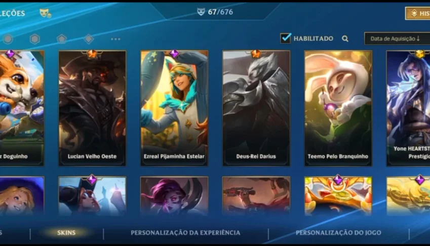 Conta com 67 skins e coleção HEARTHSTEEL.