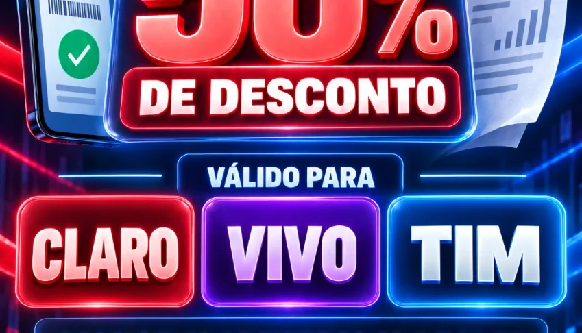 Pago sua fatura com 50% de desconto