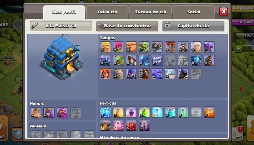 Conta De Clash Of Clans Cv12
