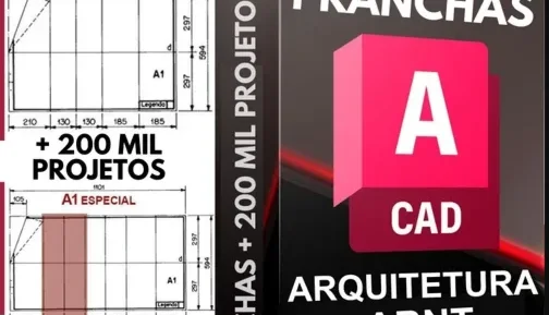 Pranchas Abnt + Templates + 200 Mil Projetos Autocad
