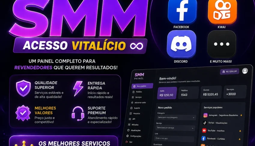 Melhor Painel Smm - Curtidas, Vizualizações E Muito Mais